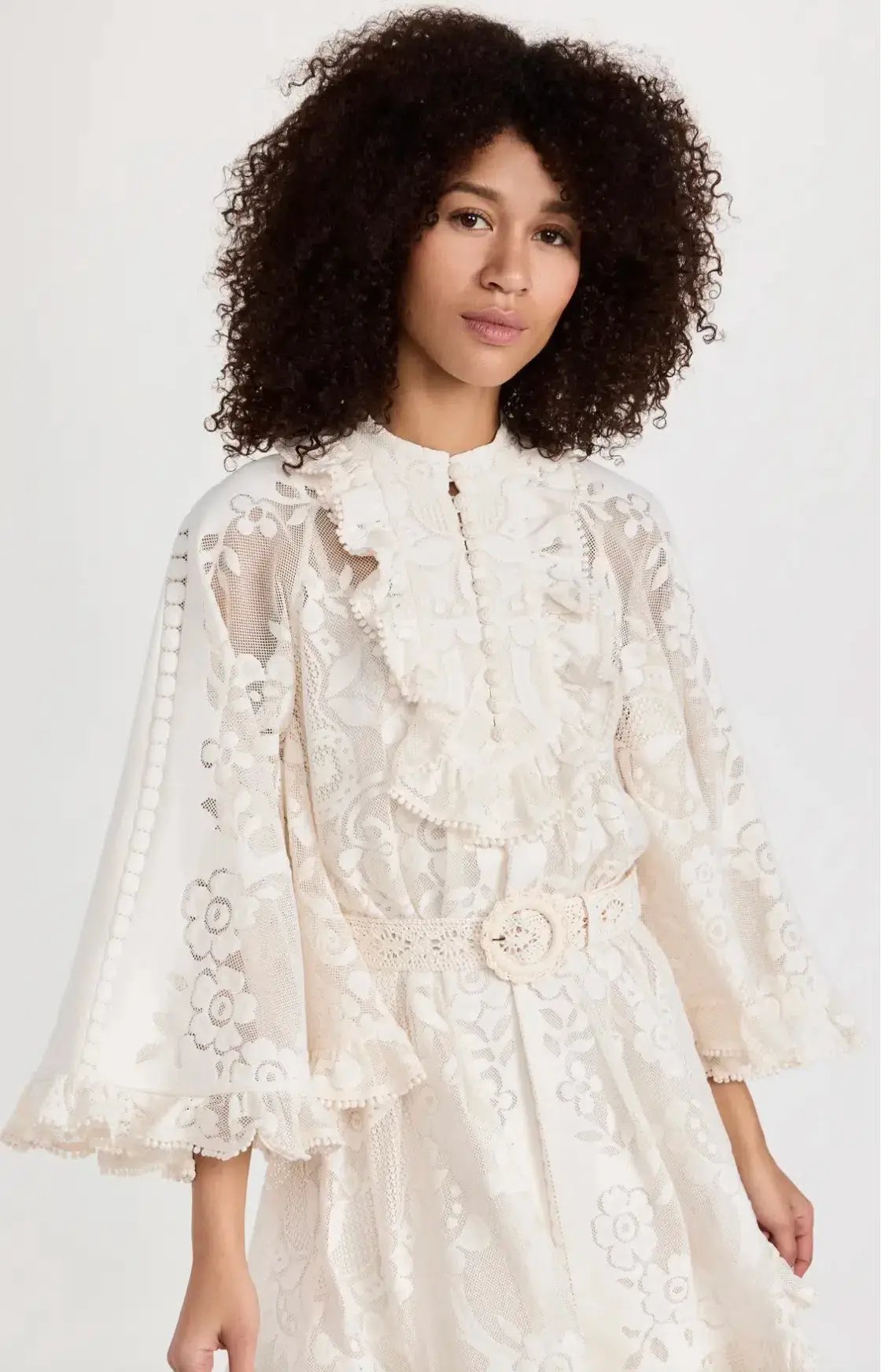 Zimmermann Tiggy Lace Tunic Midi Dress Ivory Size 0 / AU 8 photo 2