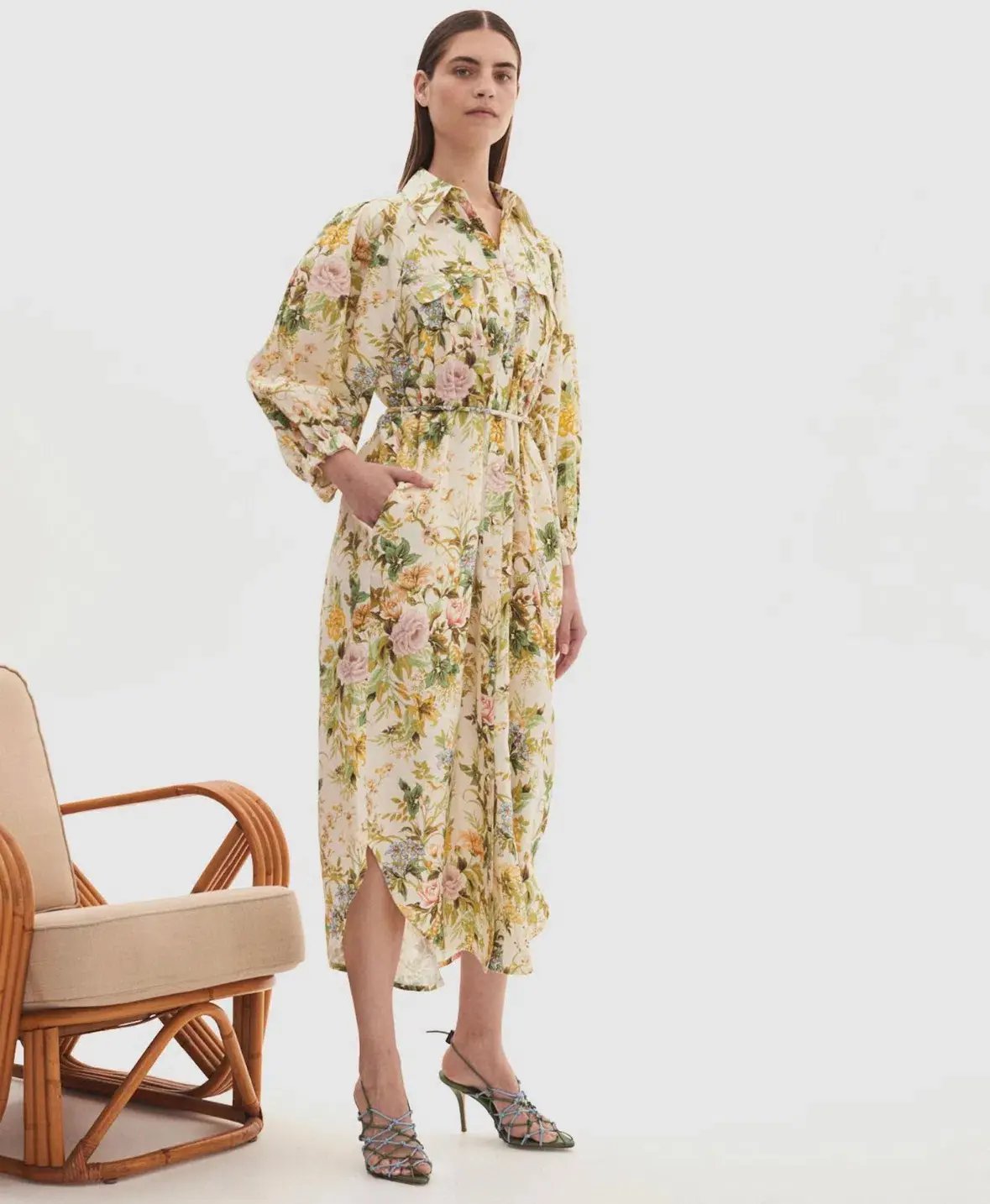 Alemais Eden Midi Dress Floral Size 16 photo 2