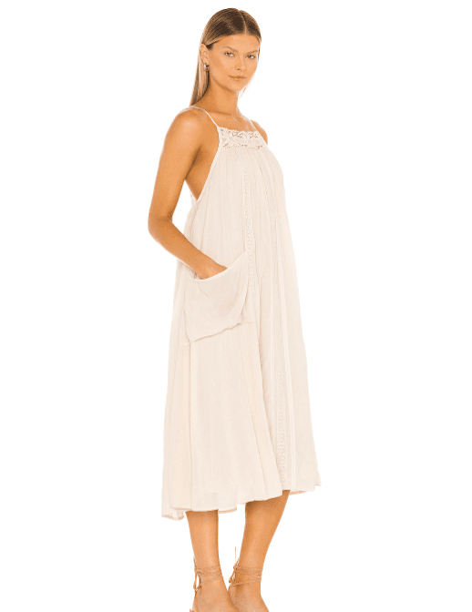 Spell Harmony Strappy Dress Cream Size 8 photo 2