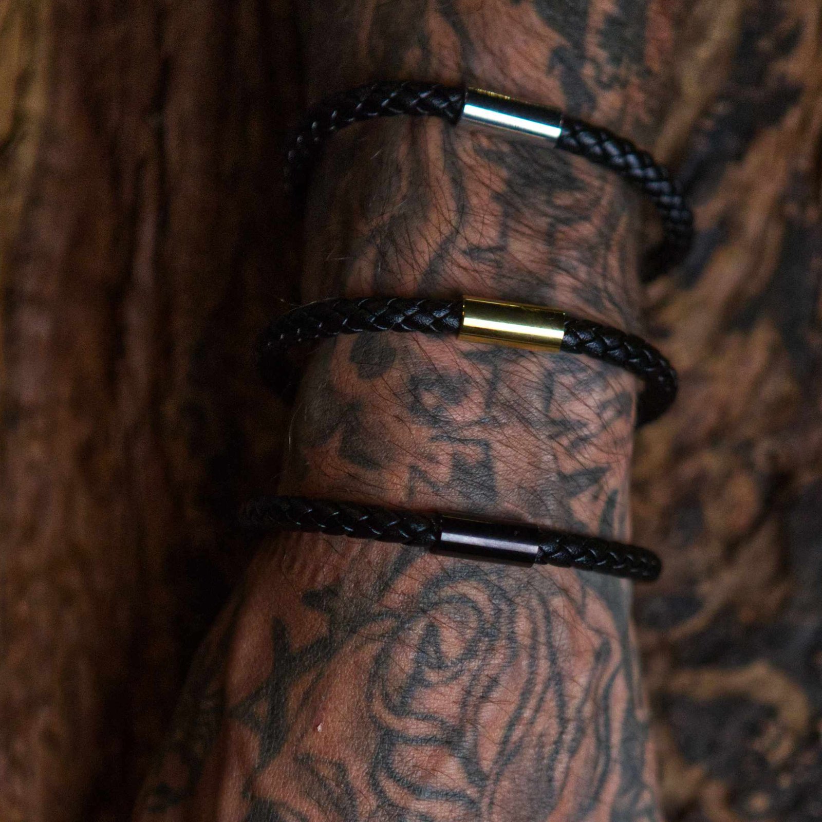 Crucify Leather Bracelet - Black photo 5