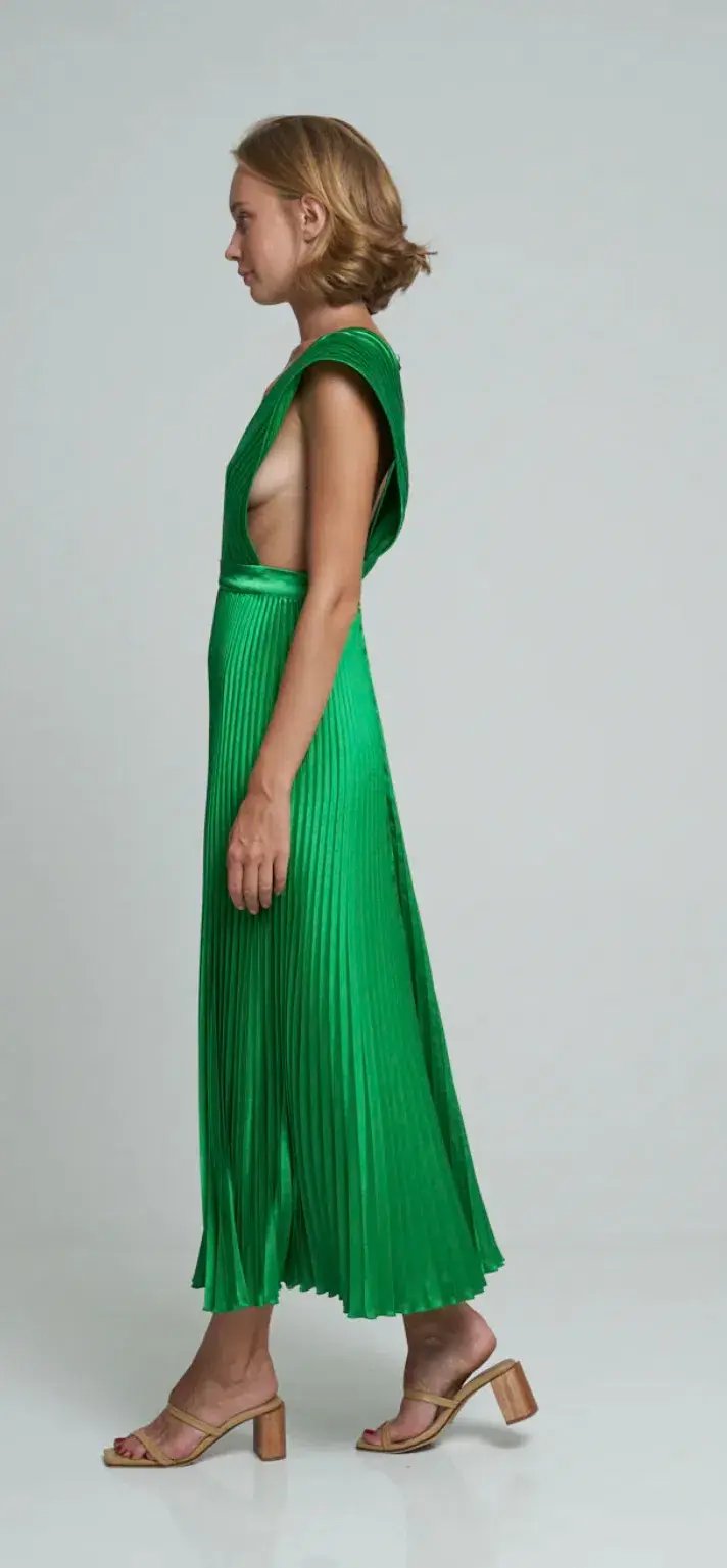 L’Idee Gala Gown Bright Green Size 10 photo 2