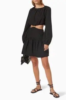 Mossman Streamline Mini Dress Black Size 6 photo 3