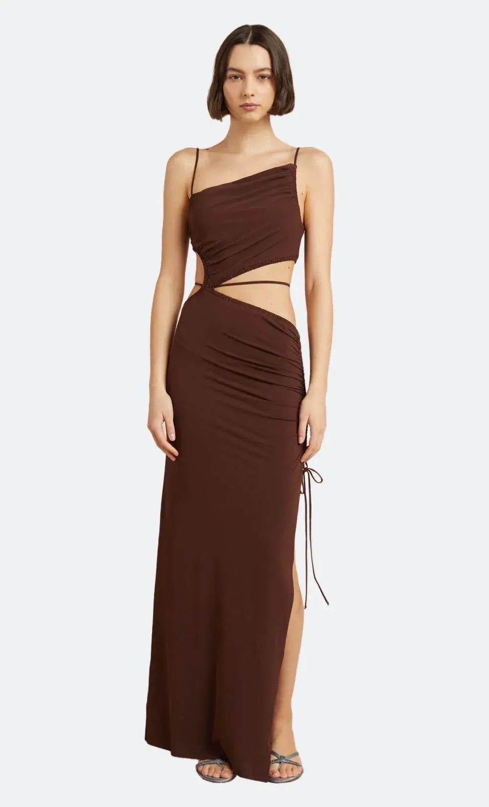 Bec & Bridge Dilkon Brown Maxi Dress Brown Size AU 12 photo 4