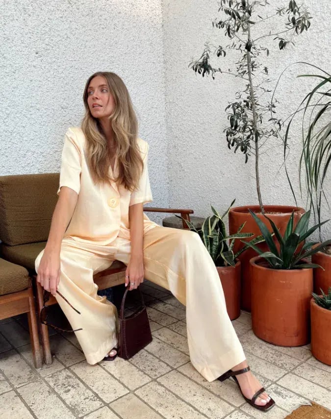 Viktoria And Woods Chorus Shirt And Pilot Pants Set Butter Yellow Size 0 / AU 6 photo 4