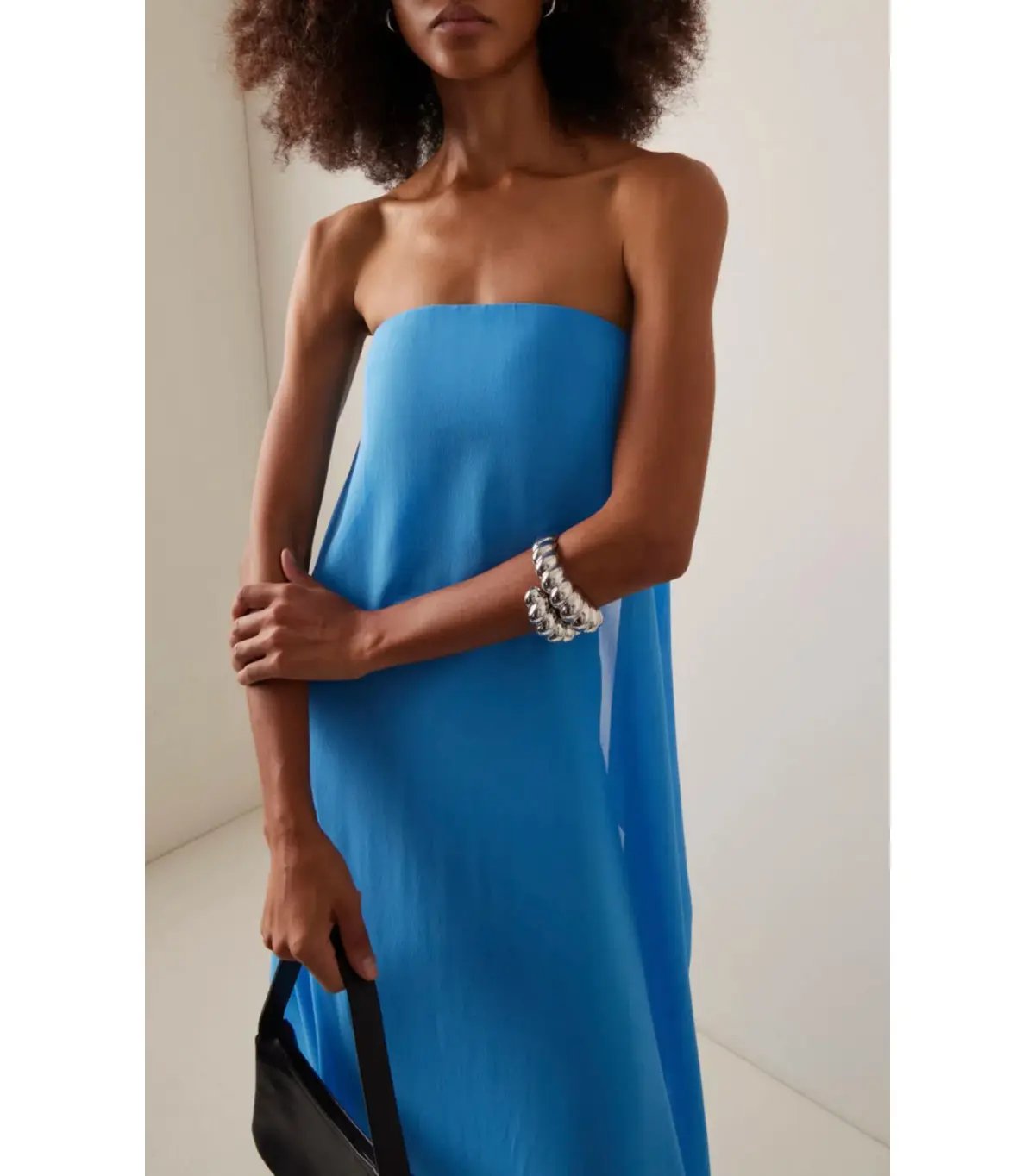 Christopher Esber Layered Silk Dress Boston Blue Size AU 6 photo 3