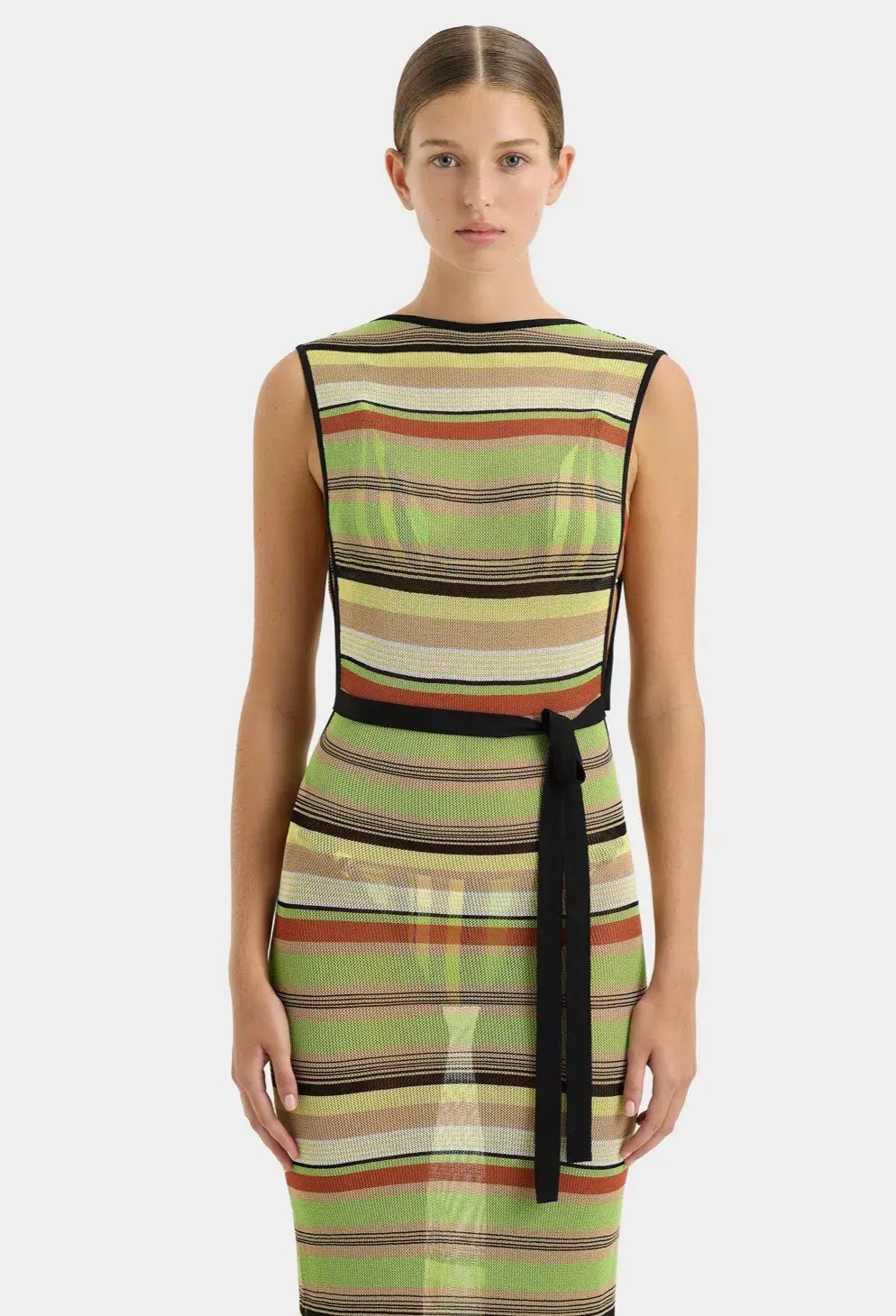 SIR the Label The Coastline Tie Dress in Palm Stripe Size 0 / 6 AUS photo 3