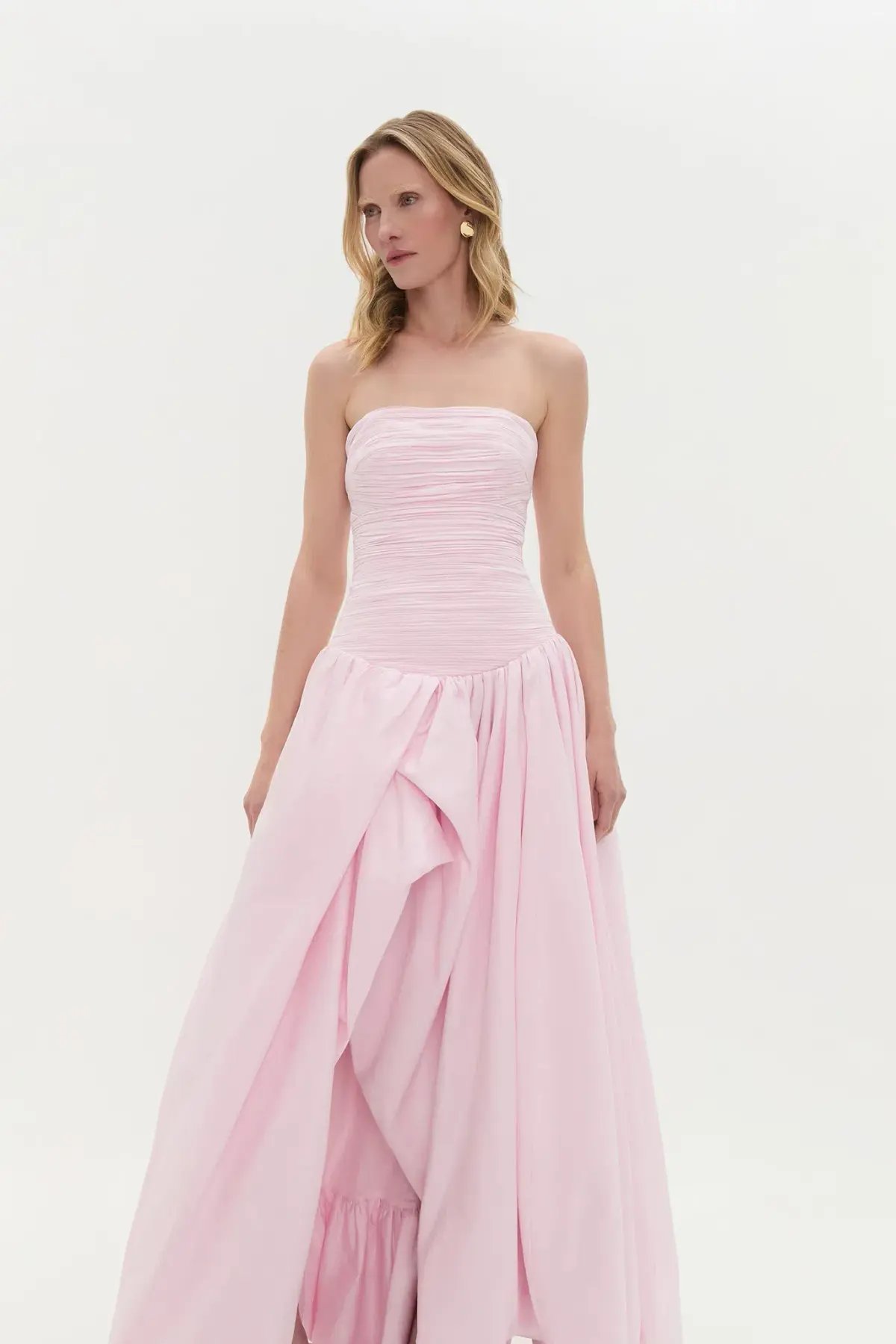 Aje Violette Bubble Hem Maxi Dress Pastel Pink Size 8 photo 2