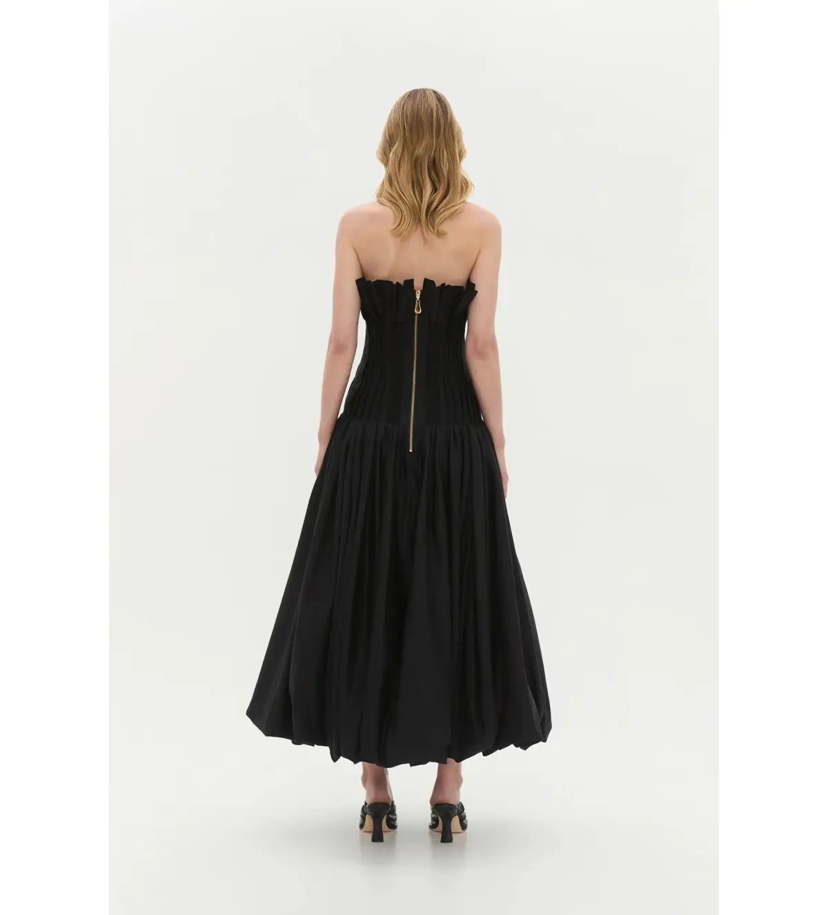 Aje Ivy Bubble Hem Gown Black Size AU 10 photo 4