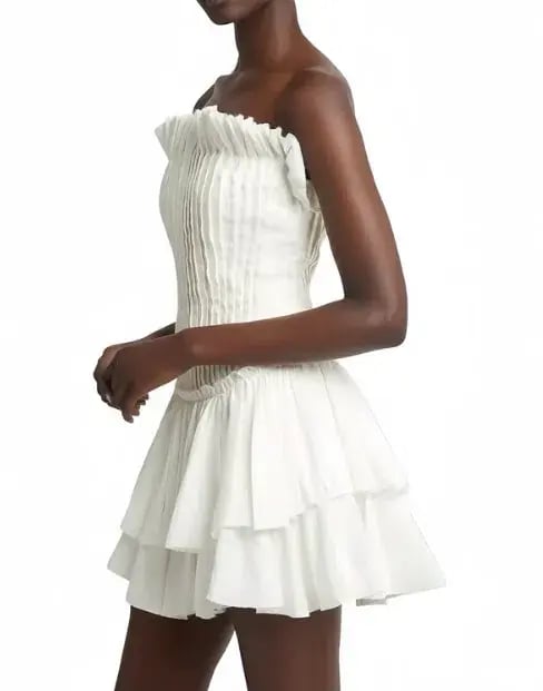 Aje Utopia Mini Dress White Size 10 photo 4