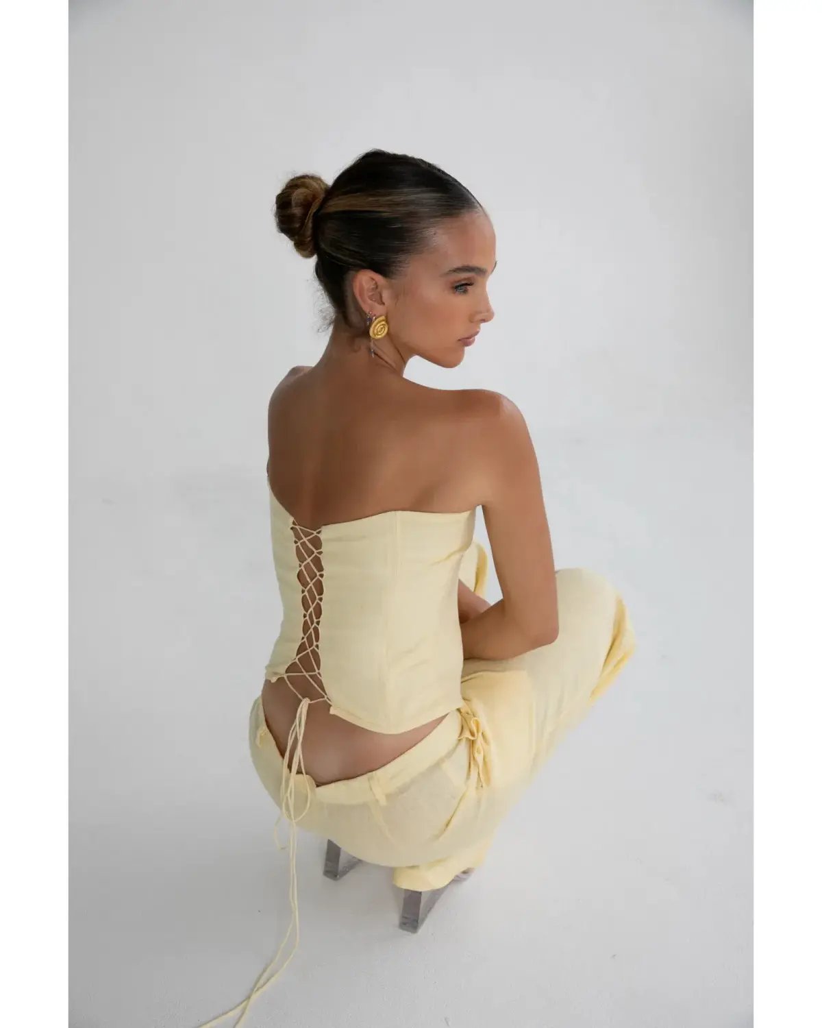 HNTR The Label Luiza Corset & Ipanema Pant Lemon Size XS / AU 8 photo 4