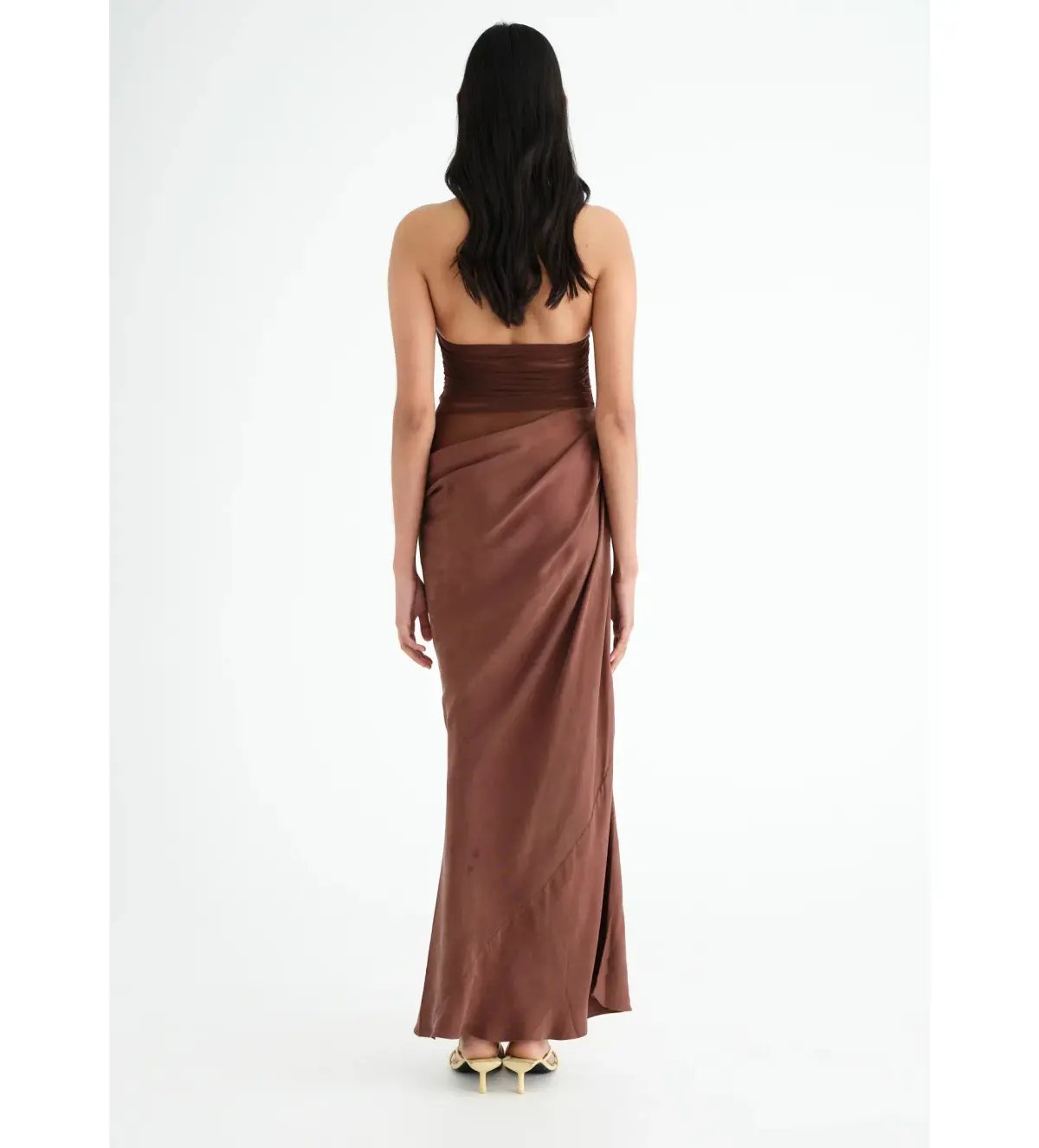Benni Gina Maxi Dress in Chocolate Size AU 6 photo 3