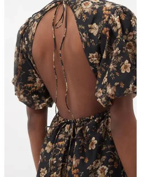 Sir The Label Amerie Open Back Mini Dress Amerie Floral Print Size 1 / Au 8 photo 3