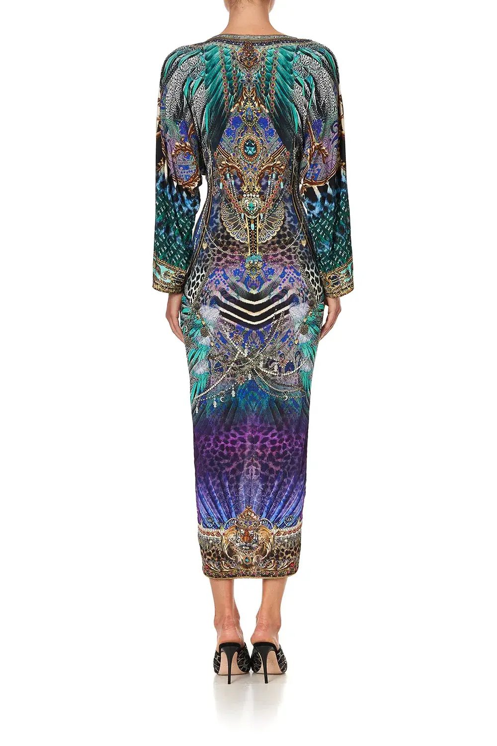 Camilla Animal Army Long Split Front Twist Dress Print XXXL photo 4