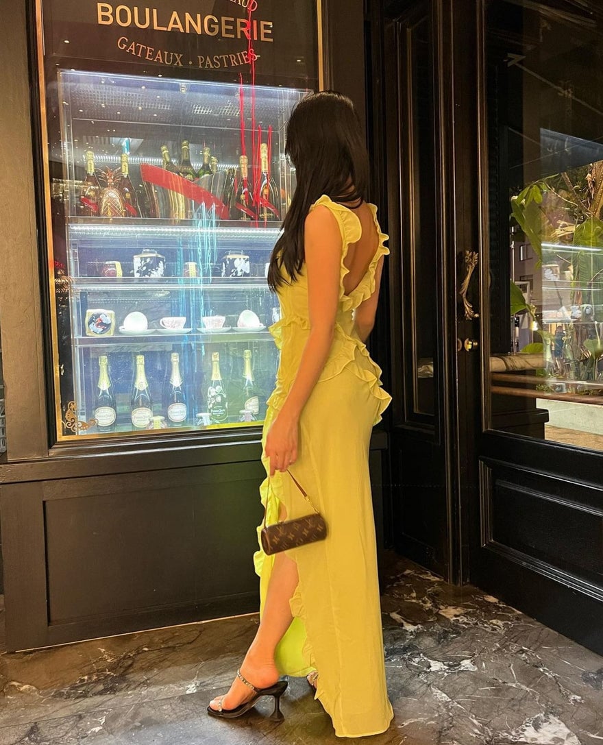 House of CB Pixie Ruffle Maxi Dress - Lime photo 3