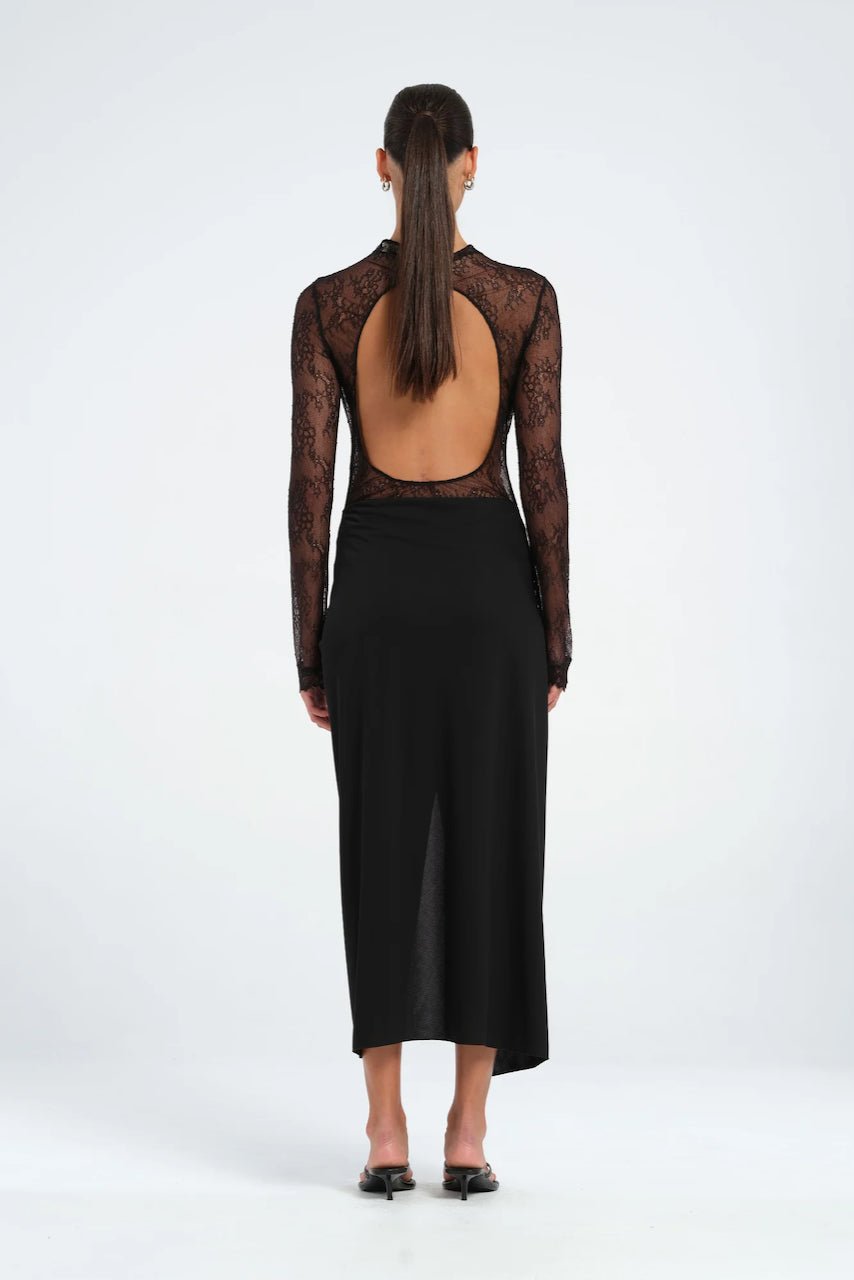 Benni Colton Midi Dress - Black photo 2