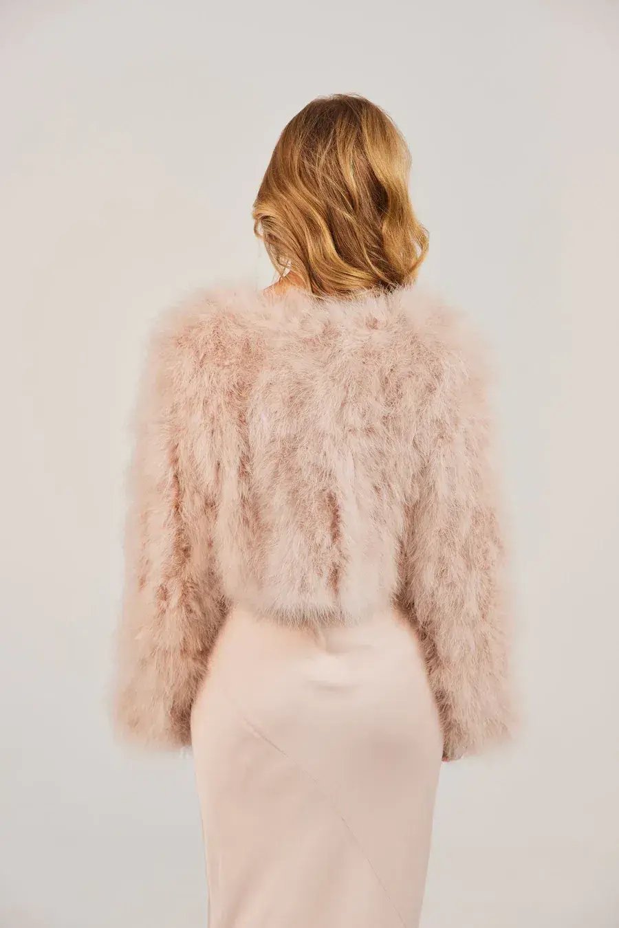 Bubish Luxe Manhattan Crop Jacket Blush Size S/Au 8 photo 2