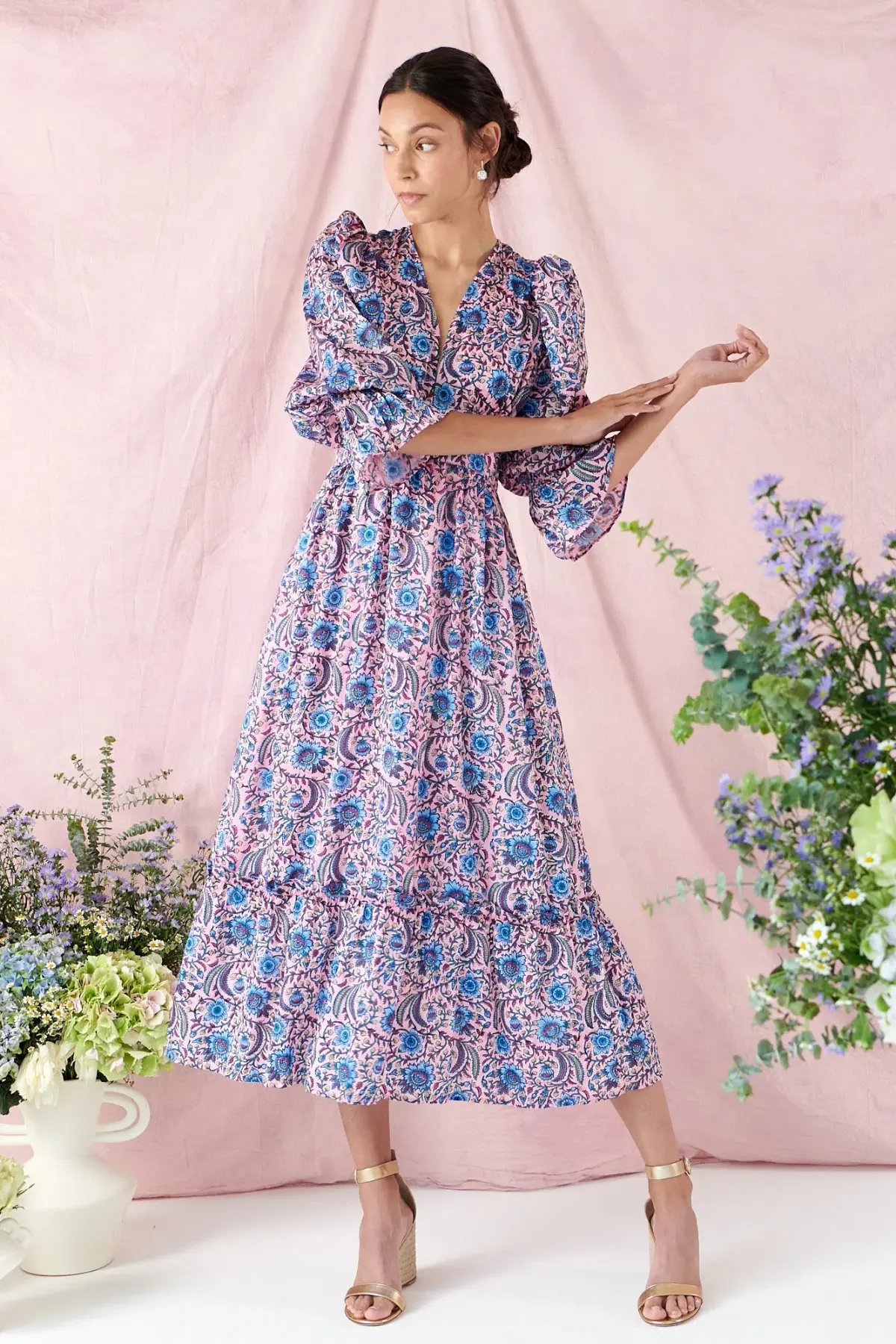 Neve & Noor Sophia Dress in Orchid Chintz Size 6 photo 2