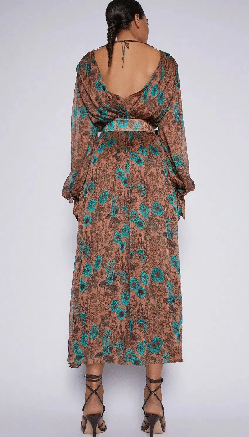 Scanlan Theodore Ggt Floral Print Dress Brown Size M / AU 10 photo 2