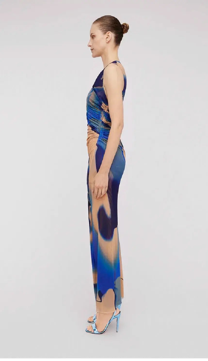 Scanlan Theodore Italian Watercolour Print Dress Blue Size 6 photo 2