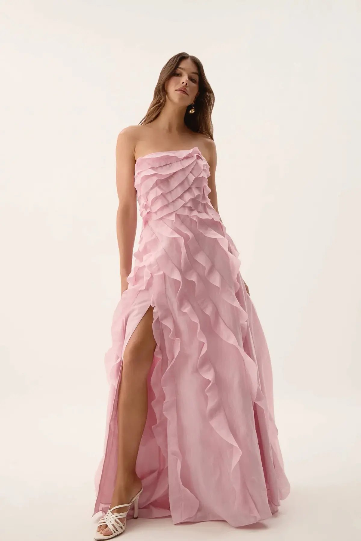 Aje Allairie Maxi Gown Chalk Pink Size AU 8 photo 2