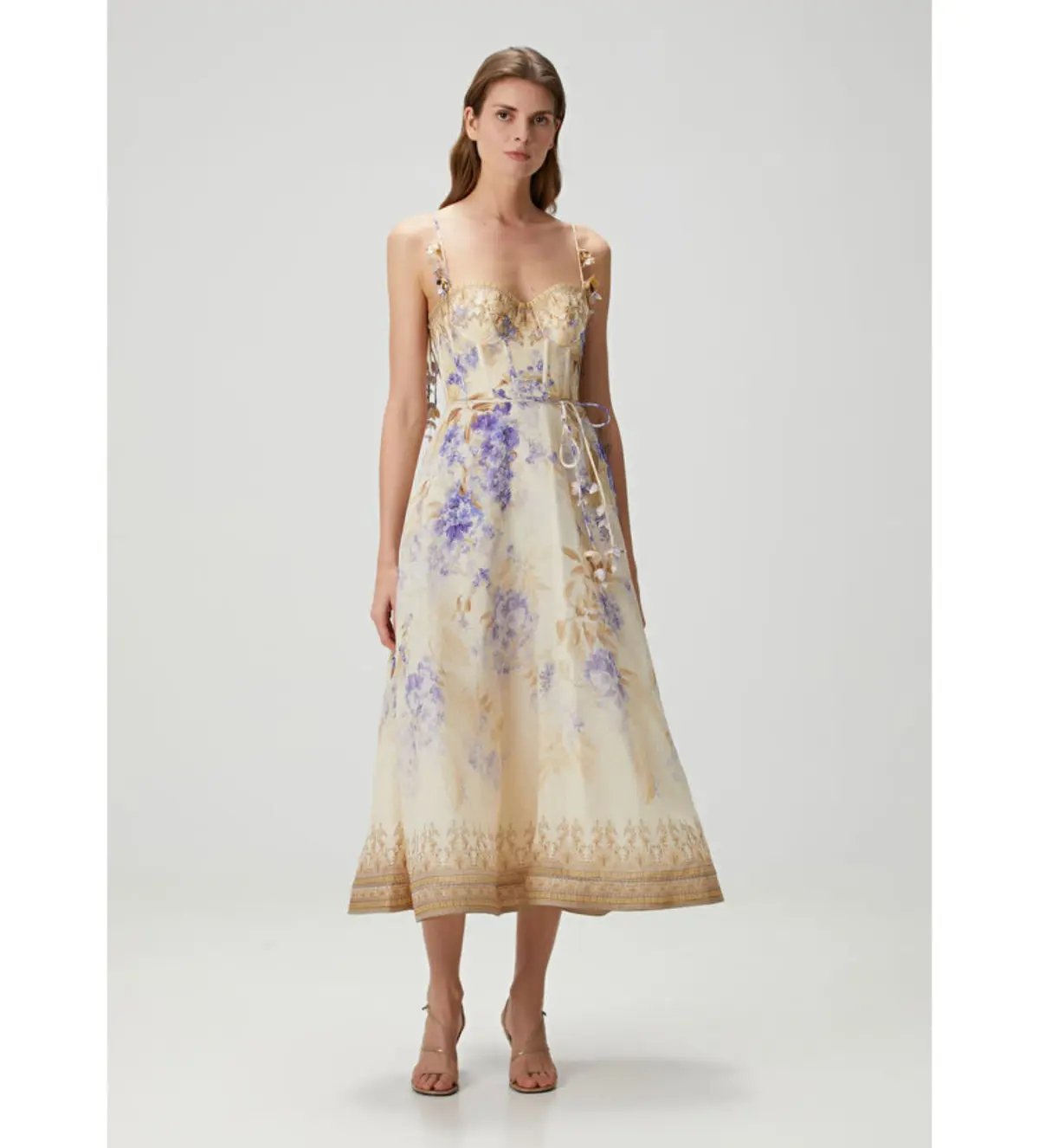 Zimmermann The Dawning Picnic Dress Lilac Floral Size 0/AU 8 photo 2