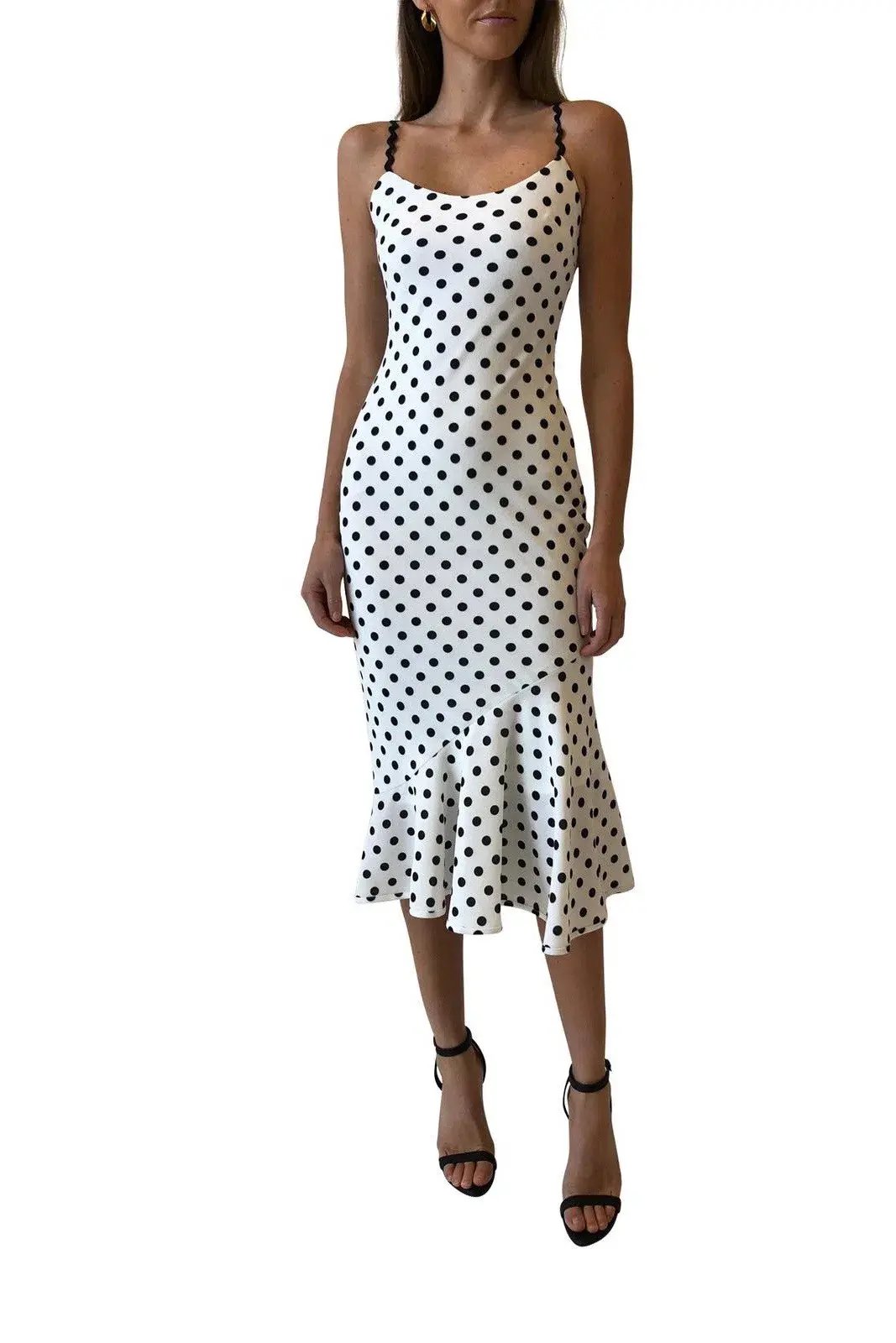 By Johnny Polka Slip Dress Print Size 6 photo 2