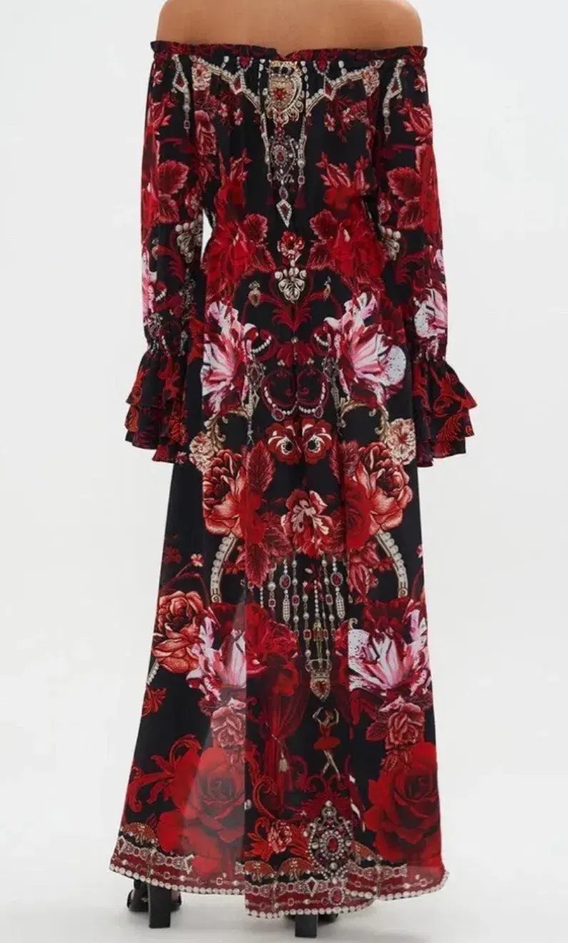 Camilla Drop Shoulder Split Dress Sisterhood Of The Rose Size XS AU 8 photo 3