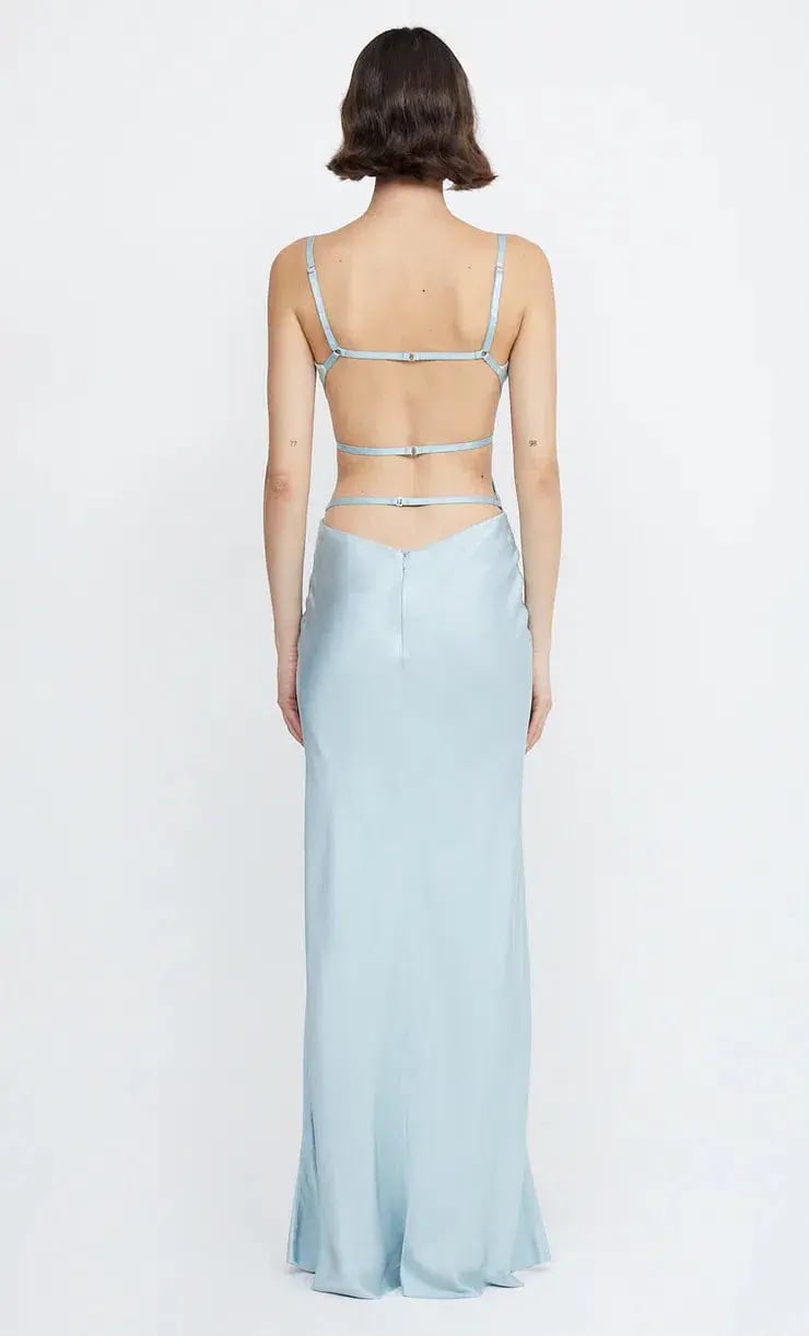 Bec & Bridge Diamond Days Strap Maxi Dress Cloud Blue Size AU 6 photo 3