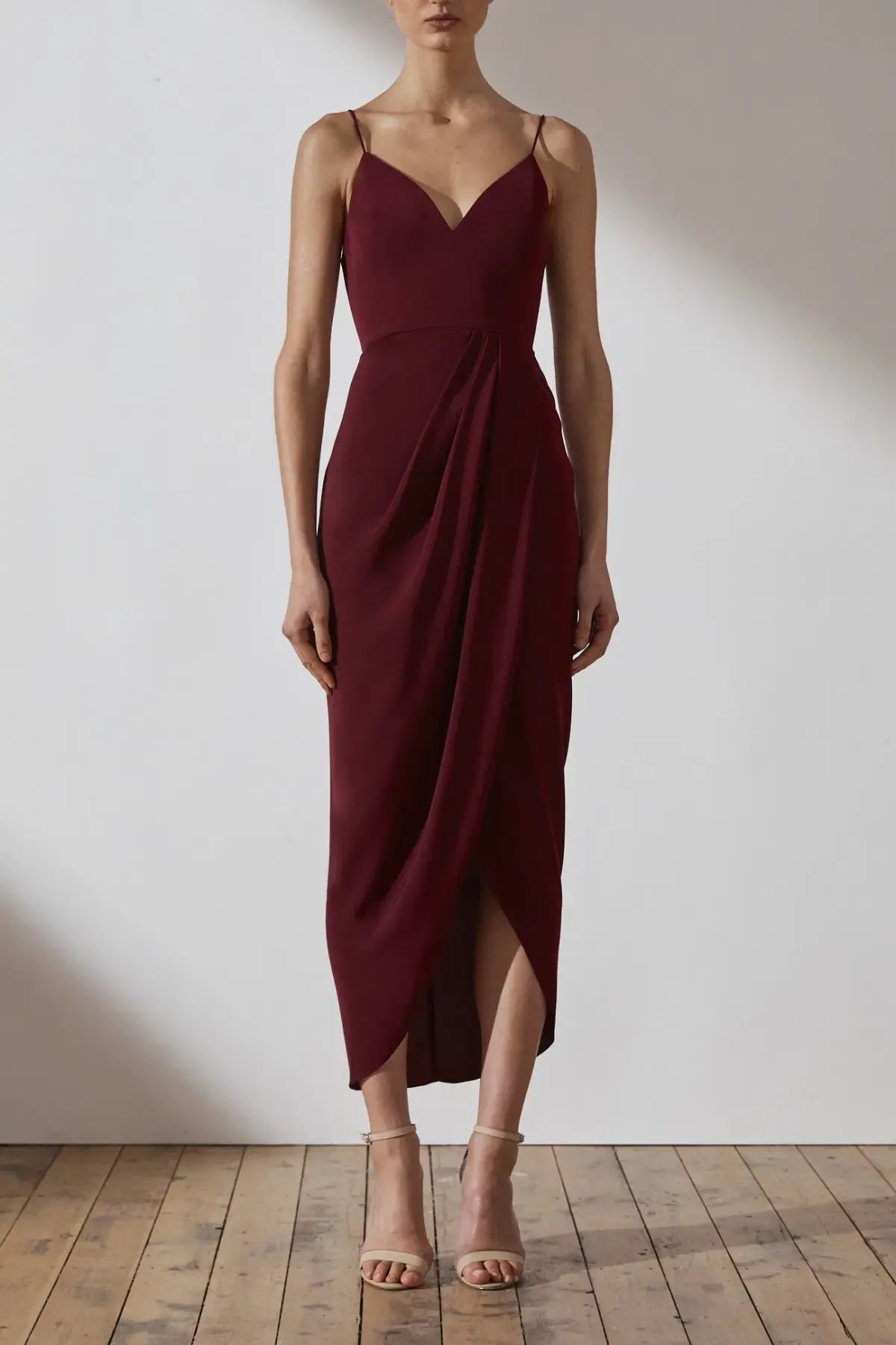 Shona Joy Core Cocktail Dress Burgundy Size 8 photo 2