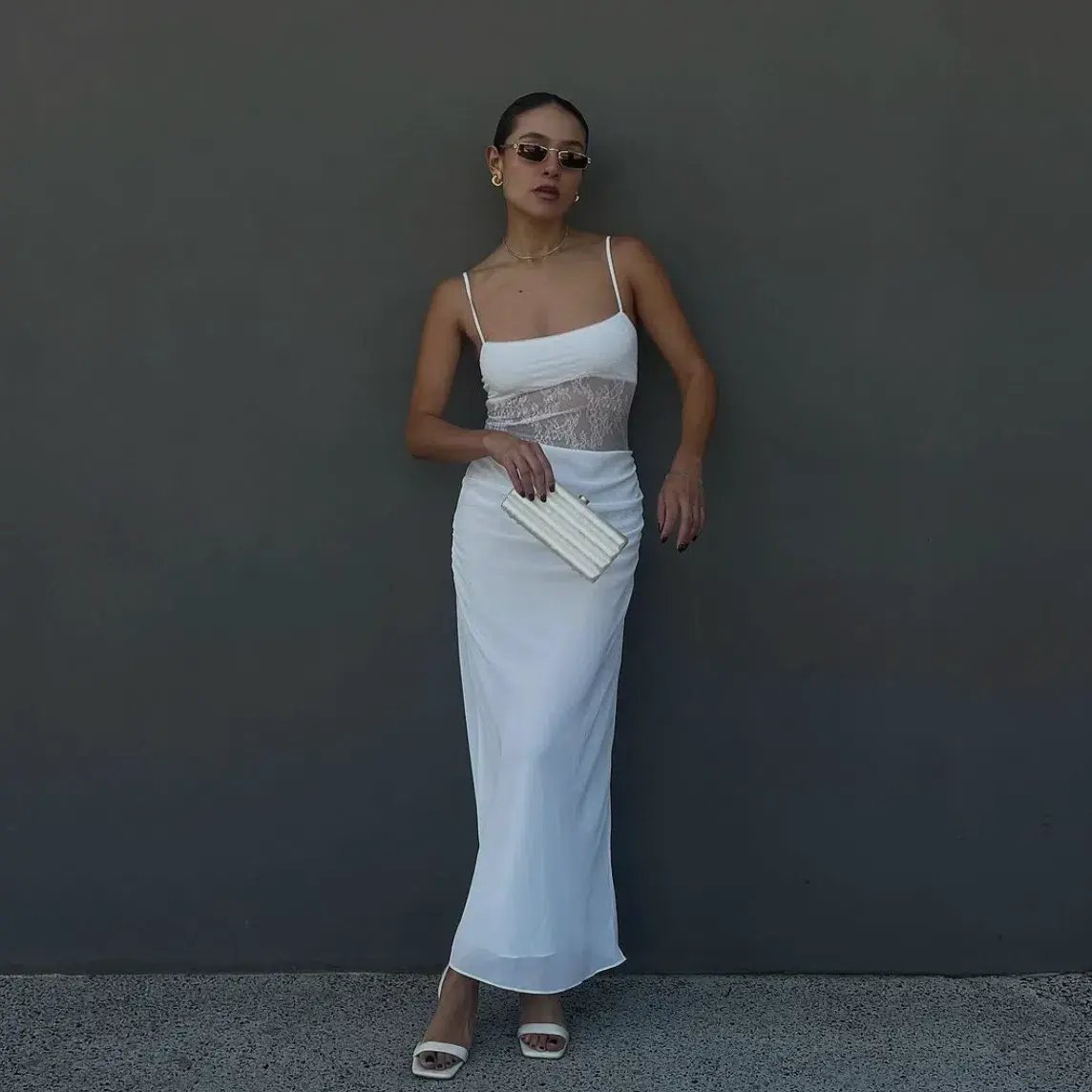 BENNI Gabriel Maxi Dress White Size S / AU 8 photo 3