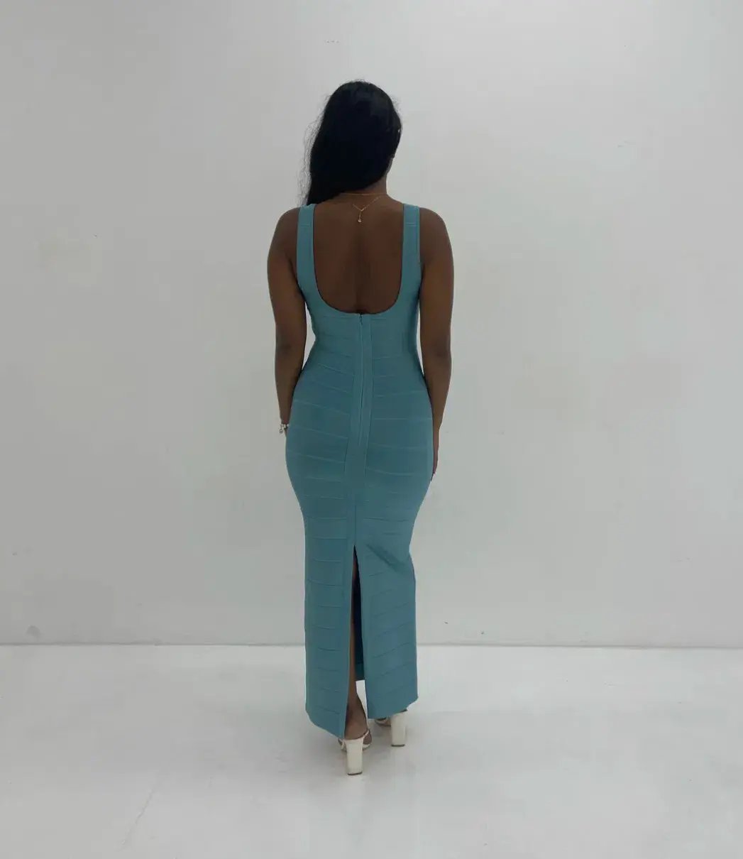 Herve Leger Bandage Midi Dress Blue Size S / AU 8 photo 3
