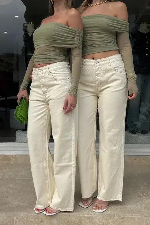 Benni Yasmin Off Shoulder Top in Pistachio Green Size S / AU 8 photo 5
