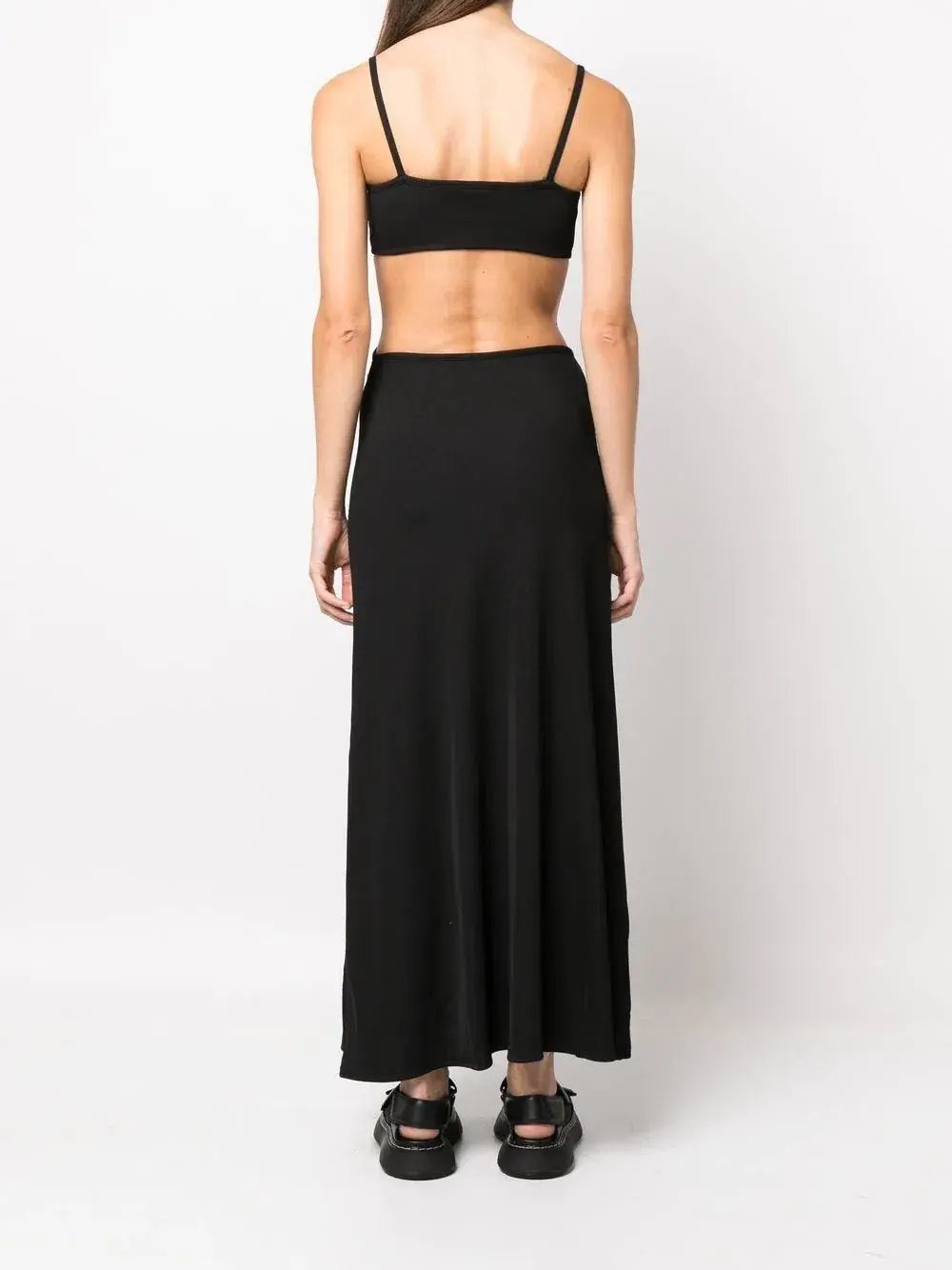 Christopher Esber Crystal Torso Bra Dress Black Size 10 photo 3