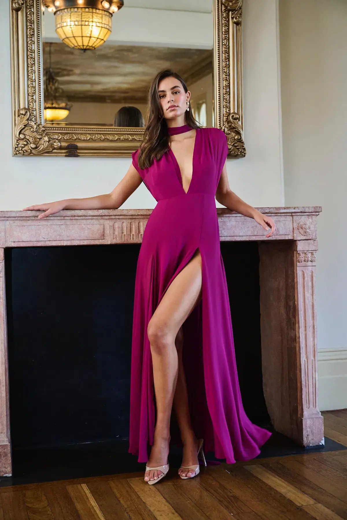 Calia Collection Gia Maxi Dress Fuchsia Size 10 photo 4