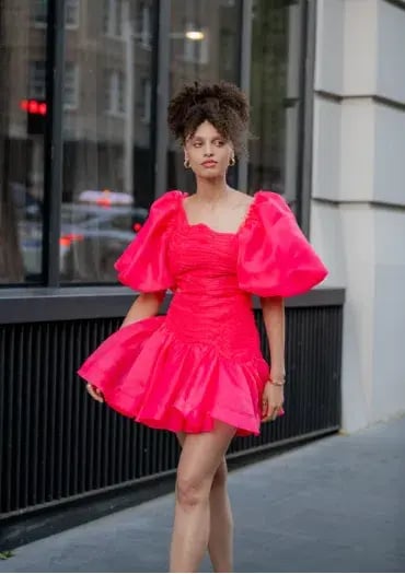 Aje Joan Puff Sleeve Mini Dress Pink Size 10 / M photo 4