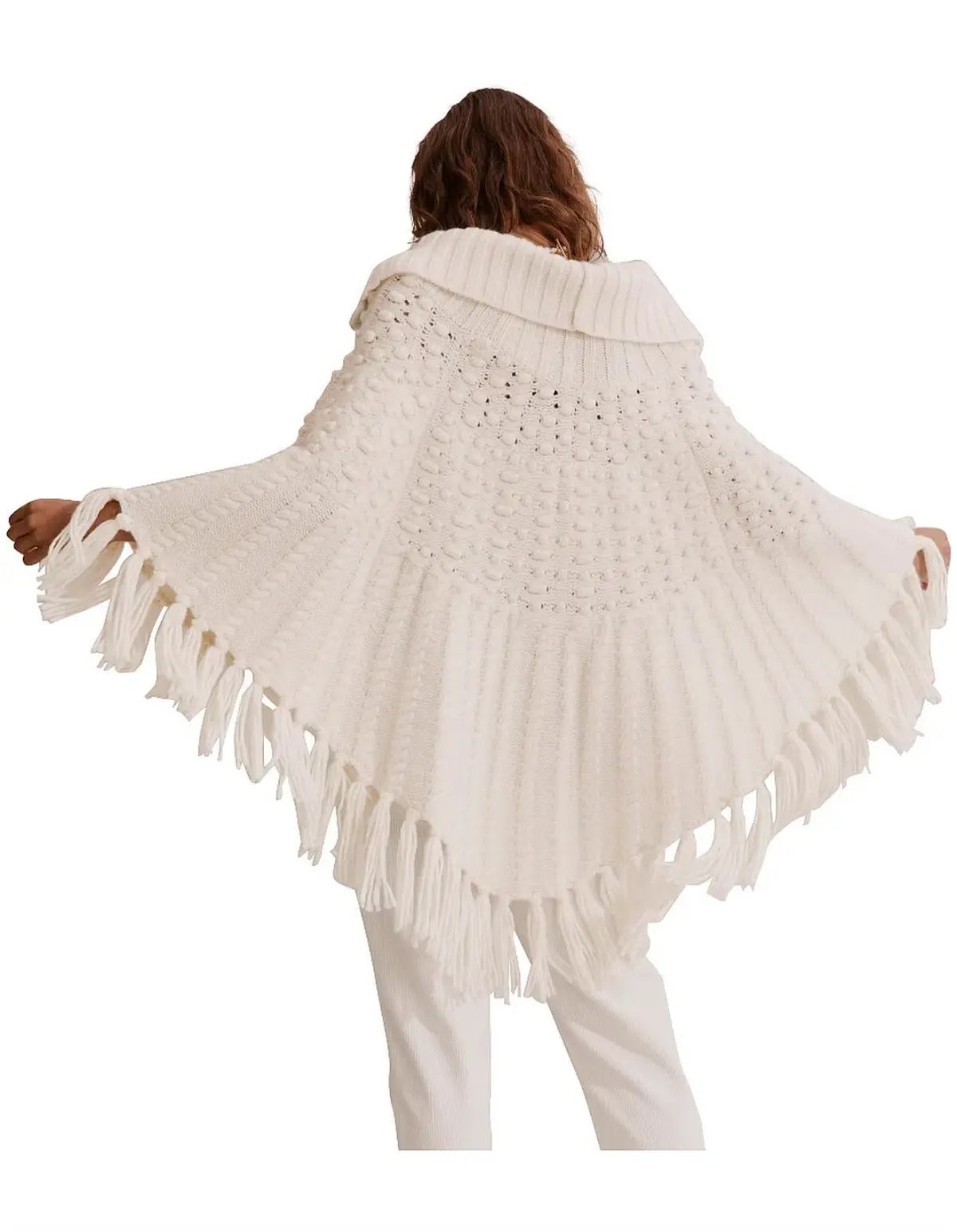 Country Road Knit High Neck Poncho Top One Size photo 2