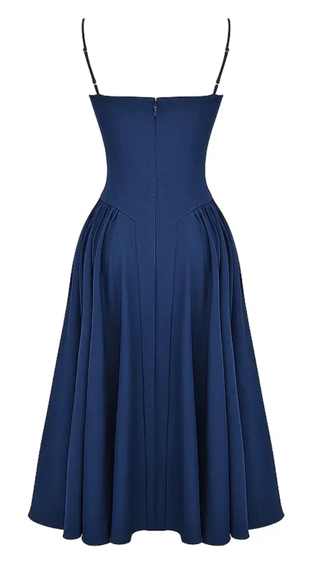 House of CB Samaria Corset Sundress in French Navy Size 6/XS photo 4