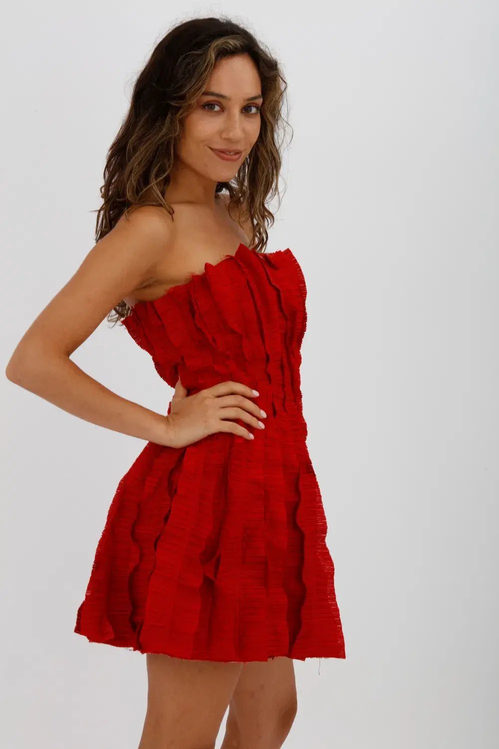 AJE Hybrid Sleeveless Mini Dress Scarlet Red Size 10 photo 12