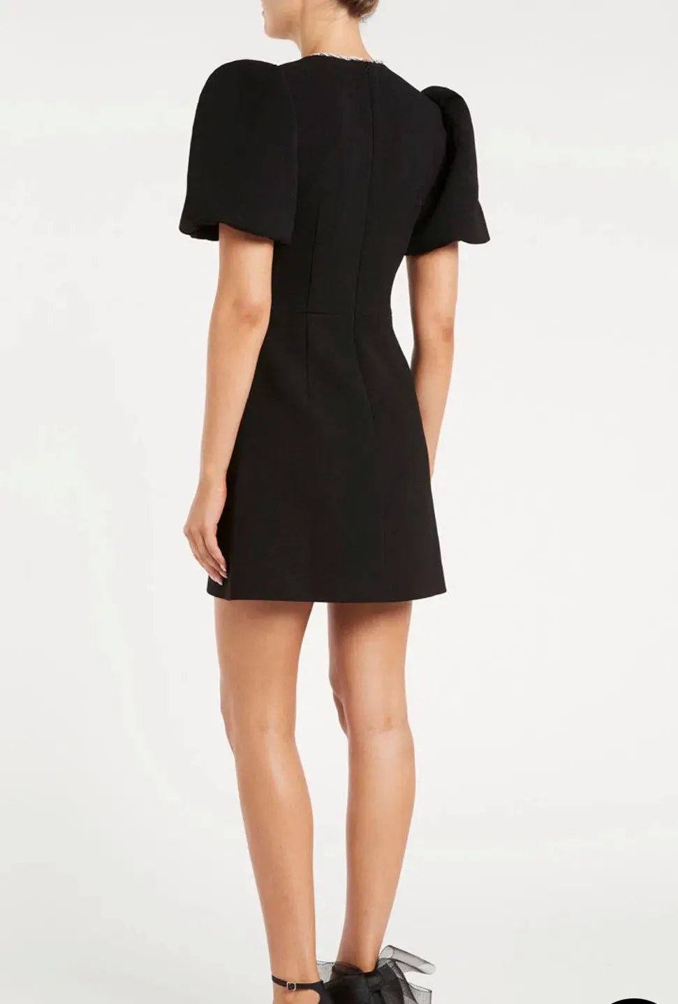 Rebecca Valance Katie Bow Mini Dress (black, size 8) photo 4