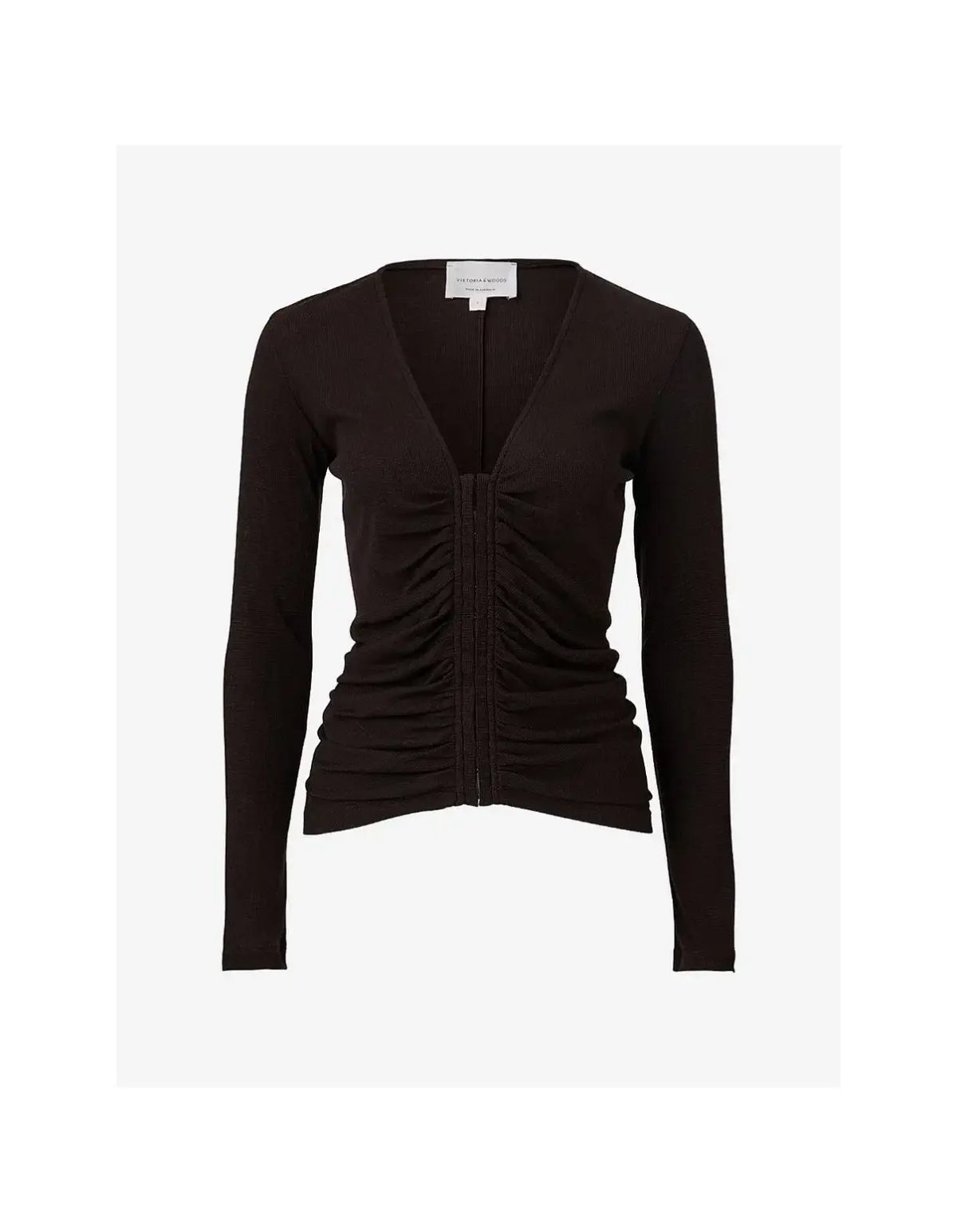 Viktoria & Woods Harper Merino Cardigan Black Size 1 / AU 8 photo 4