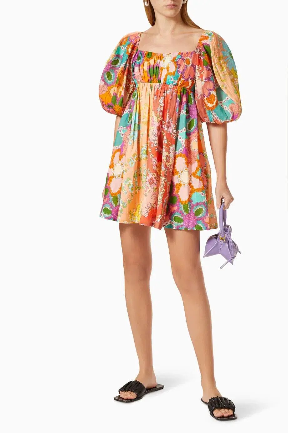Zimmermann Lola Panelled Mini Dress Floral Size 1 / Au 10 photo 3