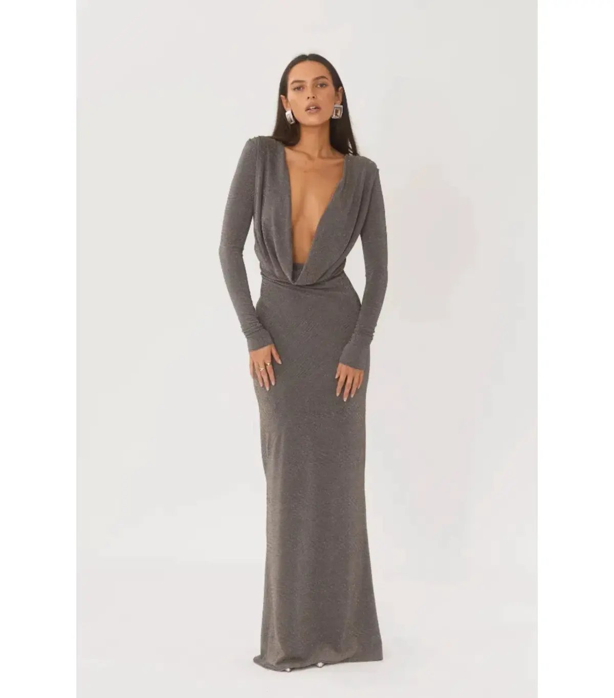 Arcina Ori Jen Maxi Dress Metallic Grey S / AU 8 photo 2