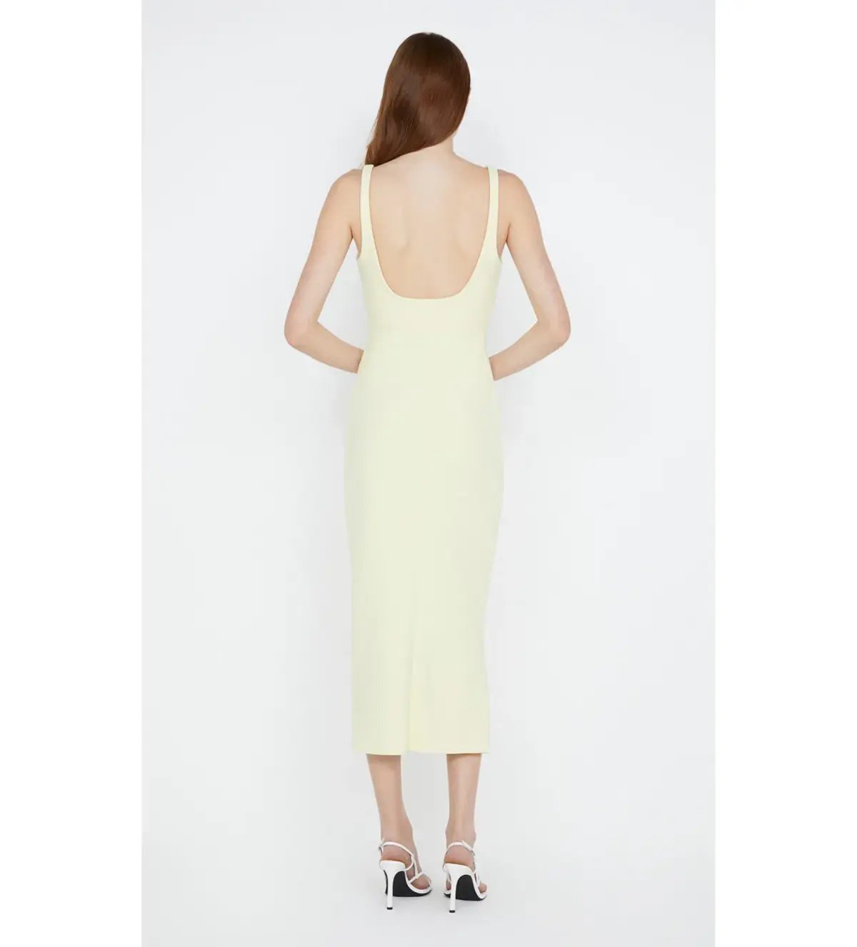 Bec & Bridge Karina Tuck Midi Dress Lemon Size 12 photo 2