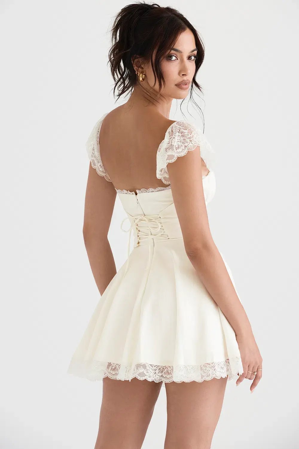 House of CB Kaia Mini Dress Ivory White Size XL / AU 14 photo 3