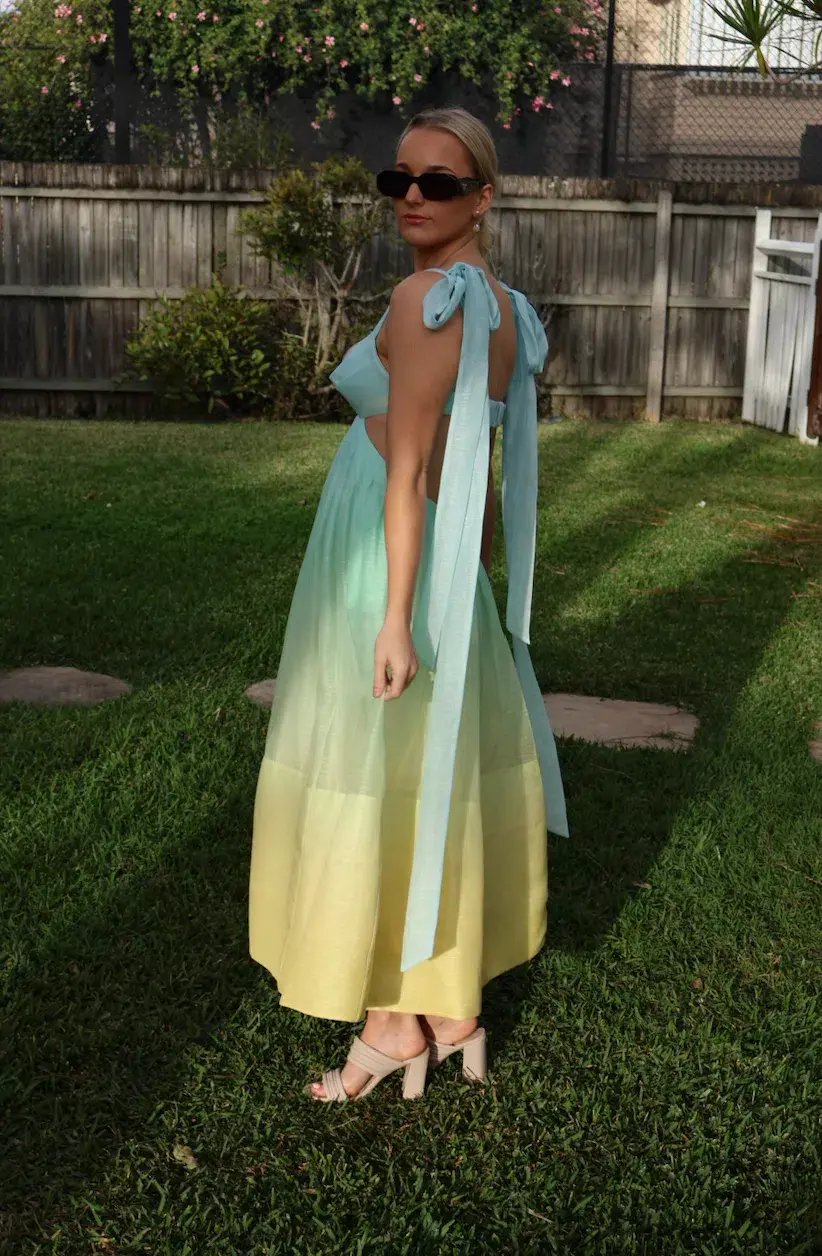 Zimmermann Oasis Bralette Dress Ombré Gown 0 / AU 8 photo 3
