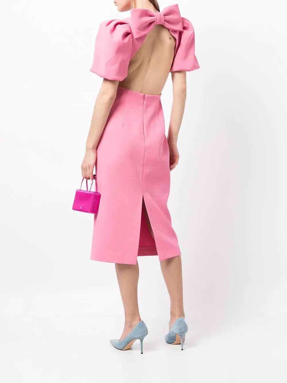 Rebecca Vallance Ally Cut out Midi Dress Pink Size 10 photo 3