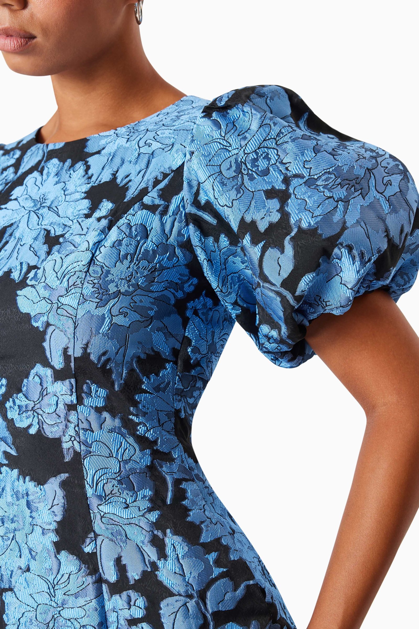 ELLIATT KAYLA MIDI DRESS - BLUE BLACK photo 4