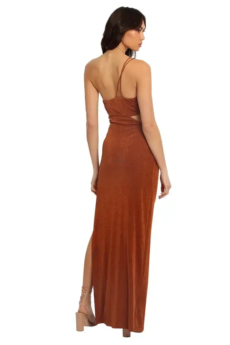 Misha Clive Gown Brown Size 10/M photo 3