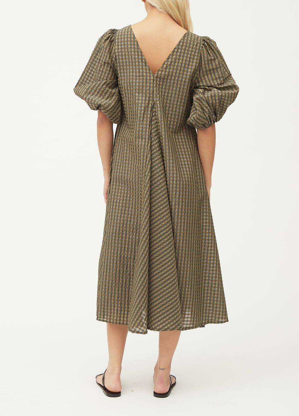 Ganni Seersucker Check Dress size 40 photo 5