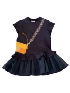 Fendi Handbag Dress In Black/Yellow photo 2